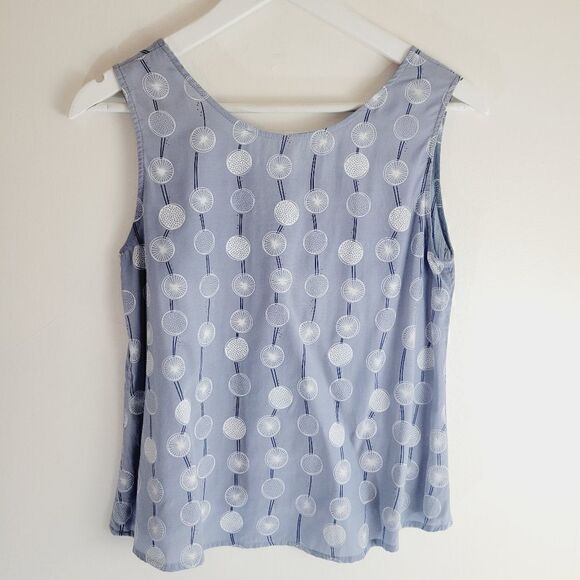 Pink Martini Blue Dandy Fluffs Sleeveless Blouse - Picture 5 of 8
